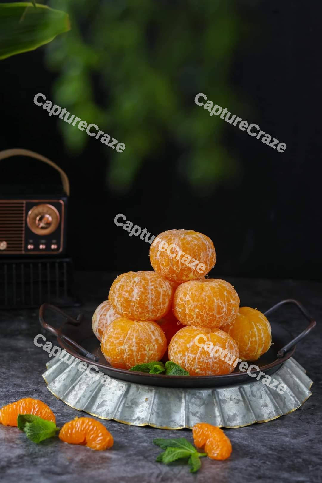 Peeled tangerines